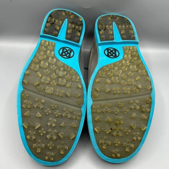 G/FORE Leather Golf Shoes Men Size 10.5 Charcoal‎ Blue Sole SM151-529GLVT main image 9